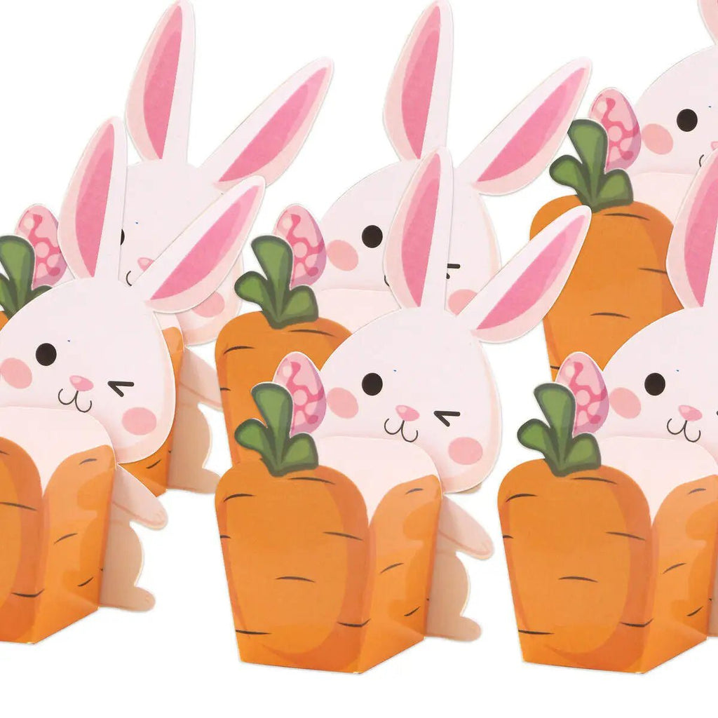 Easter Bunny Carrot Candy Boxes - 20Pcs Decorative Treat Baskets for Parties 3
