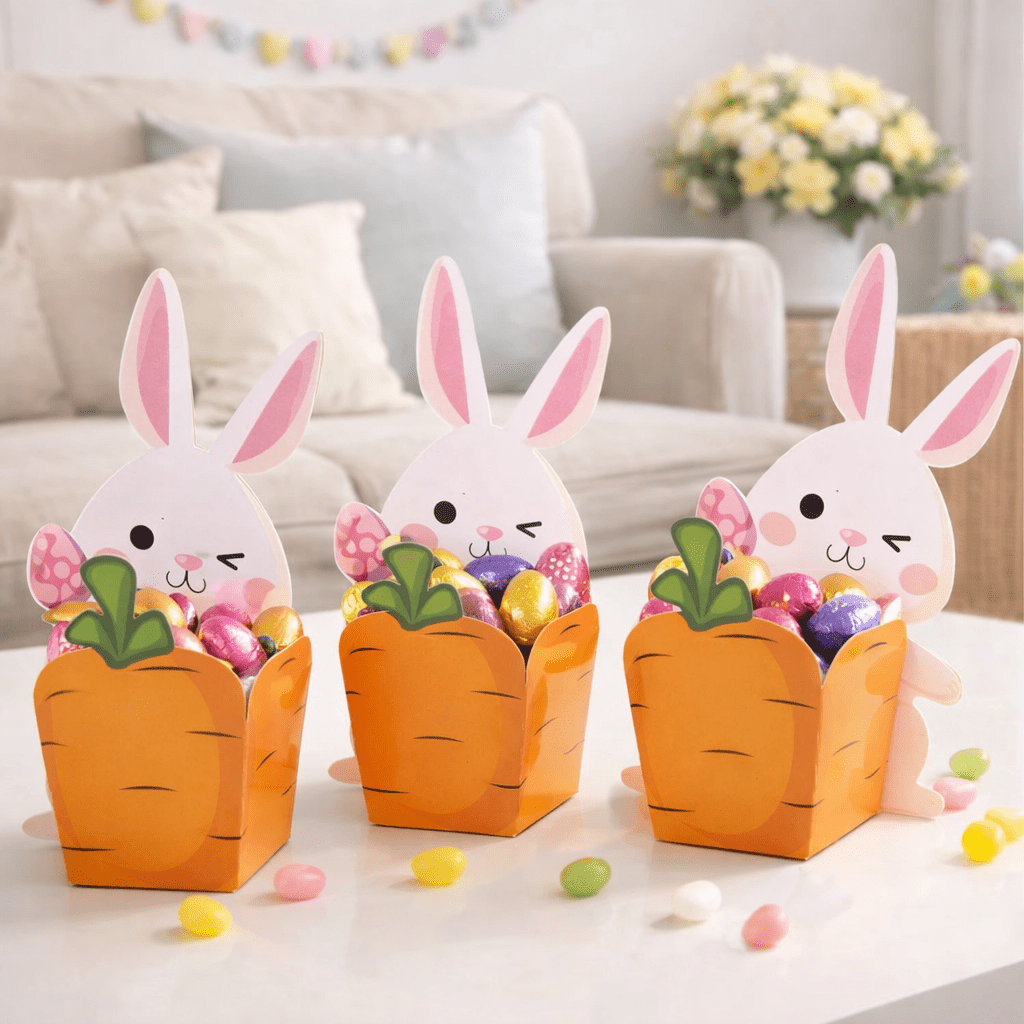 HOPPYCONE – Easter Bunny Carrot Candy Boxes for Festive Party Treats
