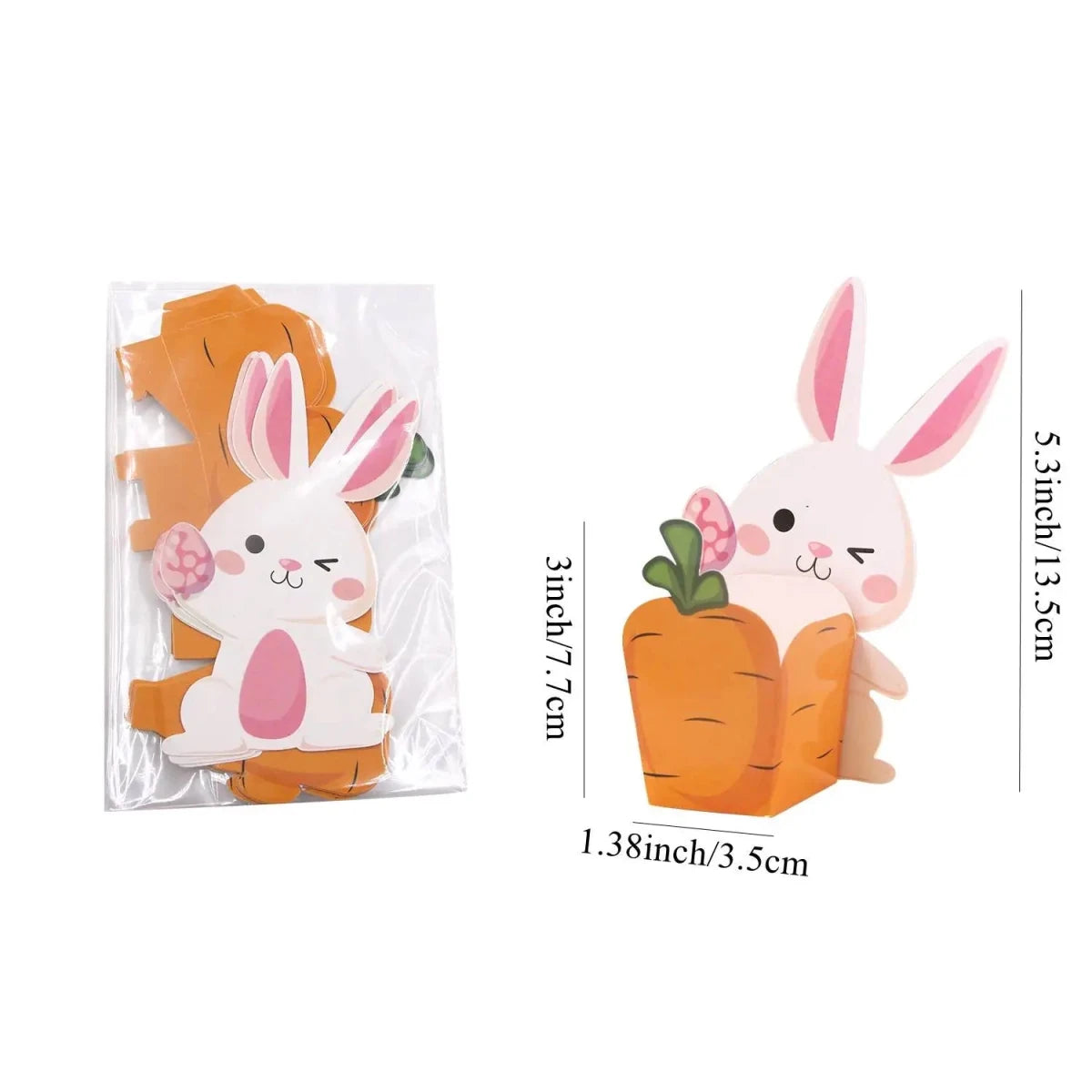 Easter Bunny Carrot Candy Boxes - 20Pcs Decorative Treat Baskets for Parties 1