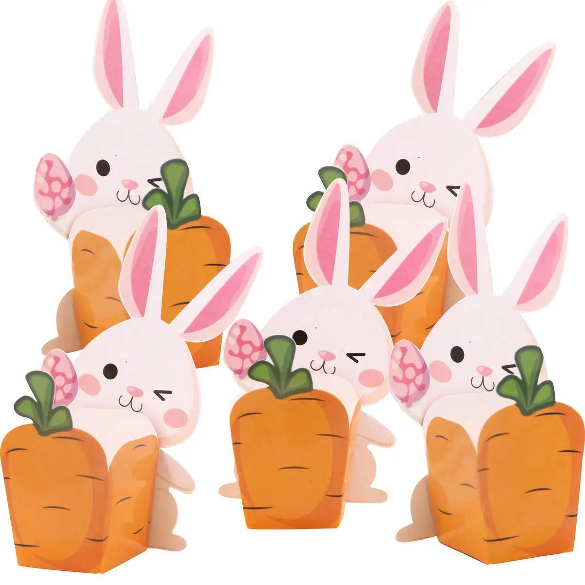 Easter Bunny Carrot Candy Boxes - 20Pcs Decorative Treat Baskets for Parties 2