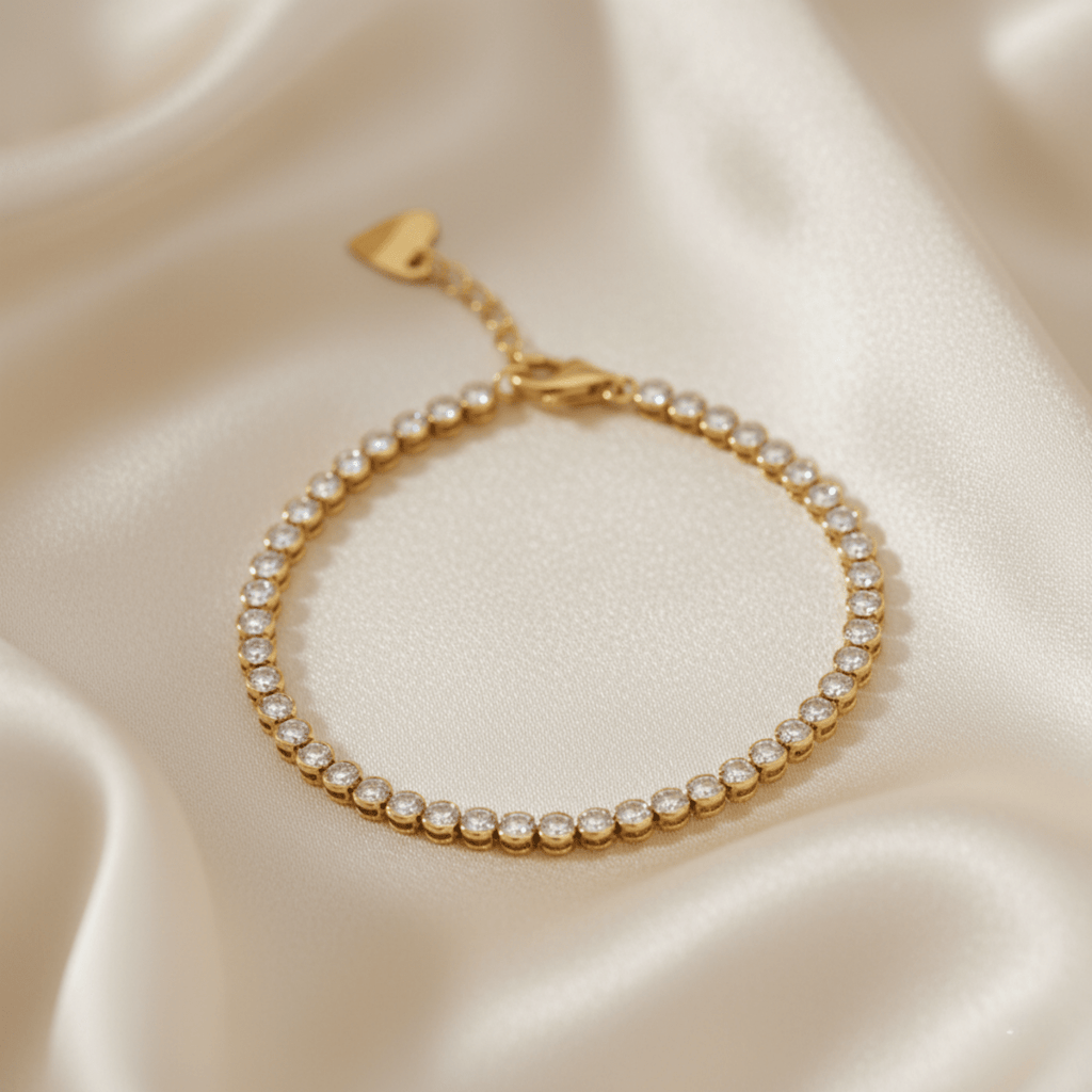 Horizon tennisarmband in zilver en goud