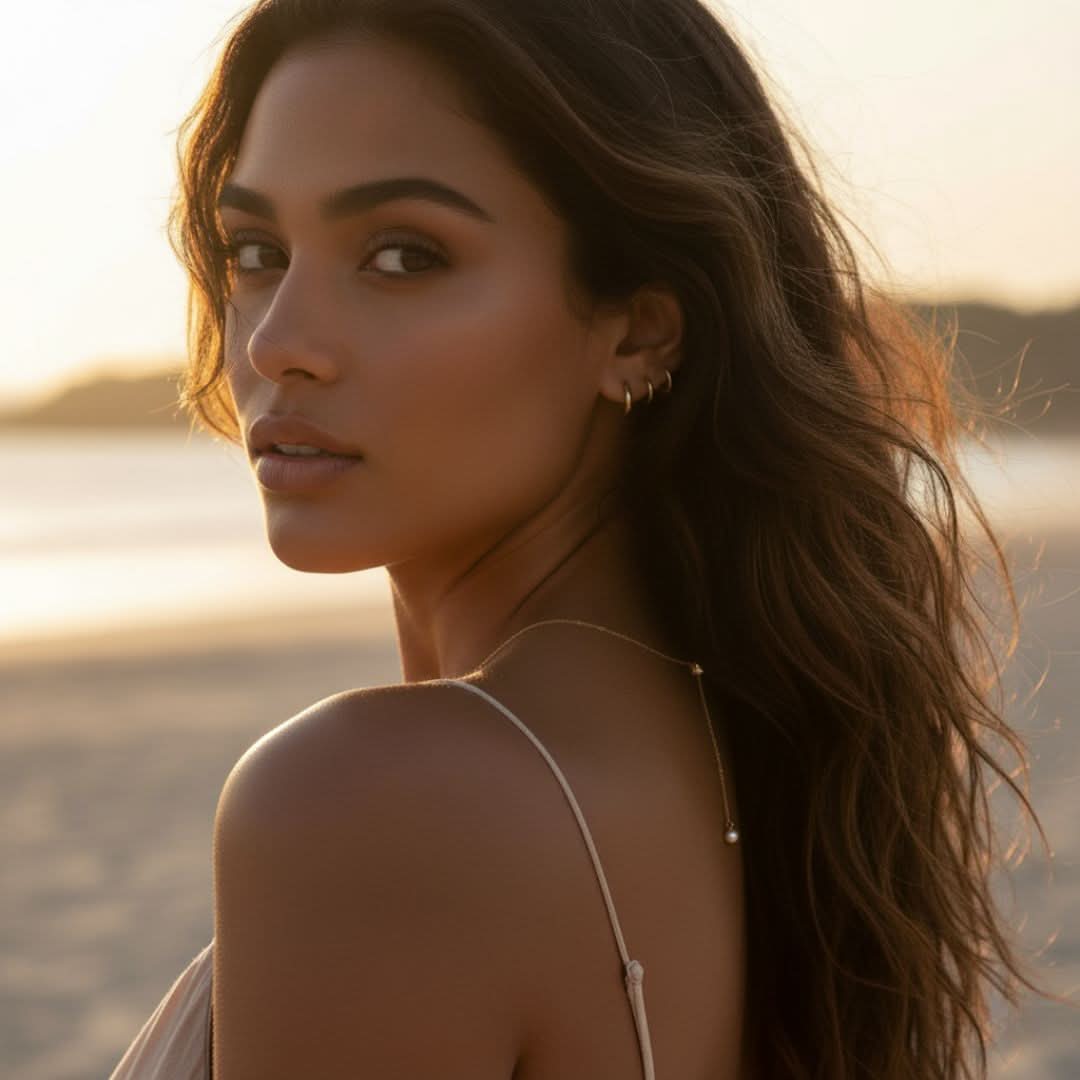 Pendientes Huggie de Oro y Plata Golden Hour