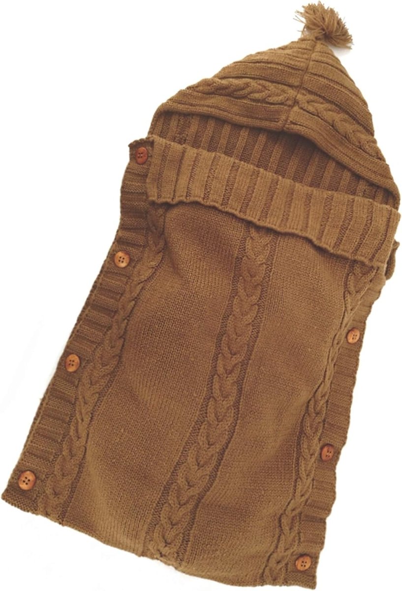 Hugnest Baby Wrap – Beige Newborn Blanket – Soft Sleeping Bag for Warmth and Comfort