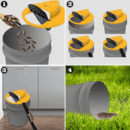 Humane Mouse Trap Bucket Lid – Safe and Effective Mice Trap Compatible with Standard Buckets for Easy Rodent Control-6