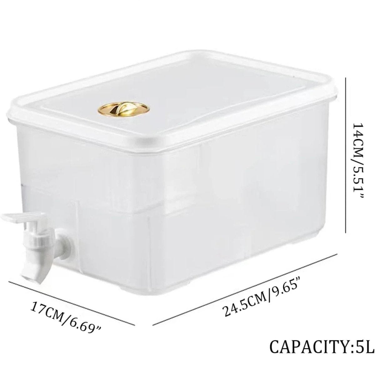 PUREFLOW – 5L Cold Water Dispenser with Easy-Pour Faucet, Strong PP Plastic Build 5