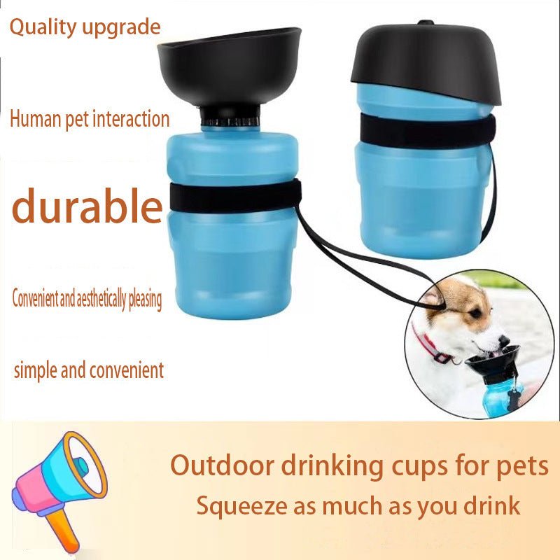 HYDRATEPAWS BOTTLE – Bottiglia d'acqua pieghevole e a prova di perdite per cani con ciotola per bere