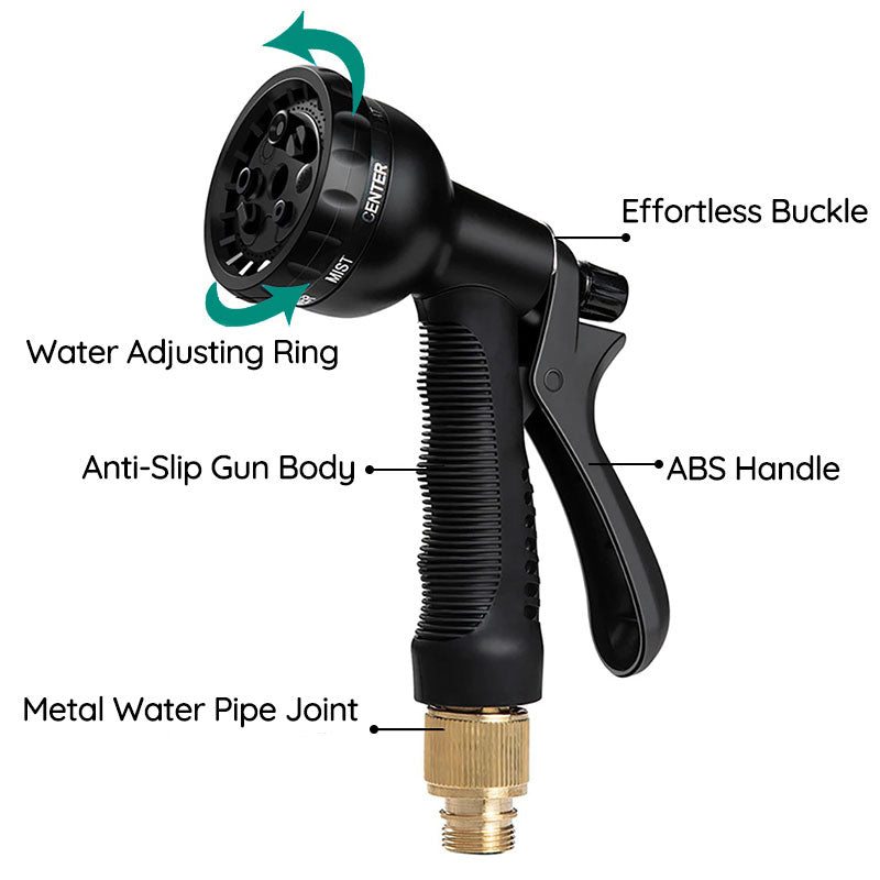 HydraBloom Premium Tuinslang | Duurzame uitschuifbare waterslang voor planten, gazons en buitenwassen