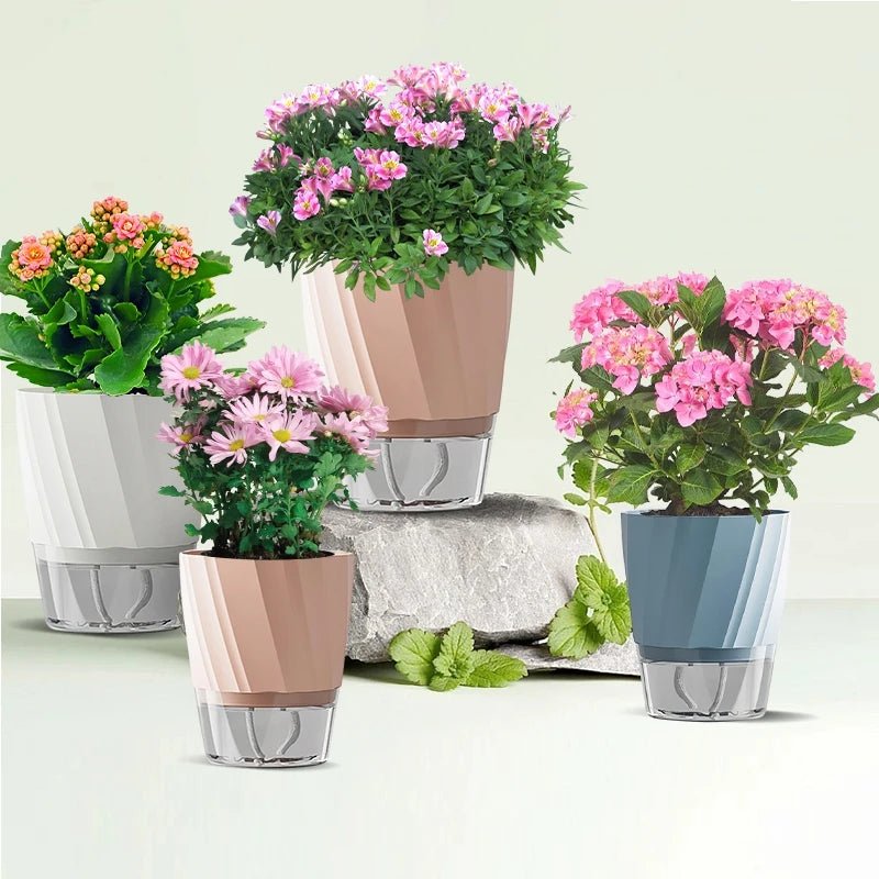 HydroPlanter - Self-Watering Plastic Flowerpot for Soilless Indoor Gardening 3