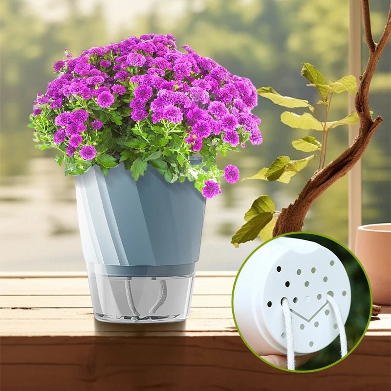 HydroPlanter - Self-Watering Plastic Flowerpot for Soilless Indoor Gardening 1