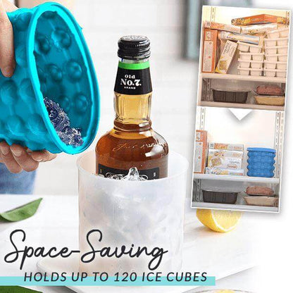 ICECUBE Maker-space-saving 2-in-1 silicone ice cube container with cooling function 2