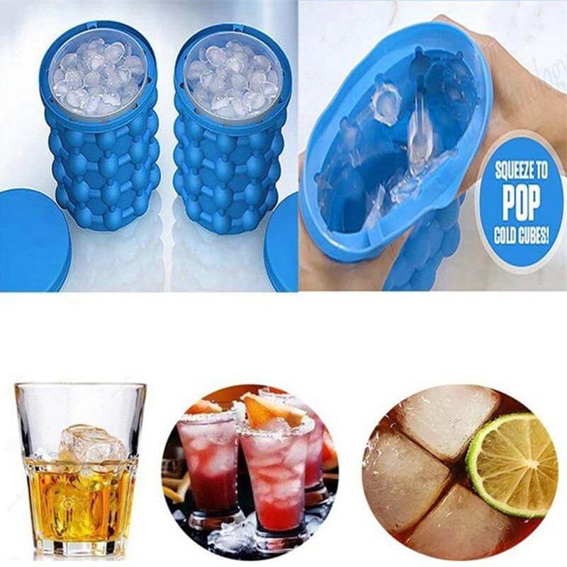 ICECUBE Maker-space-saving 2-in-1 silicone ice cube container with cooling function 3