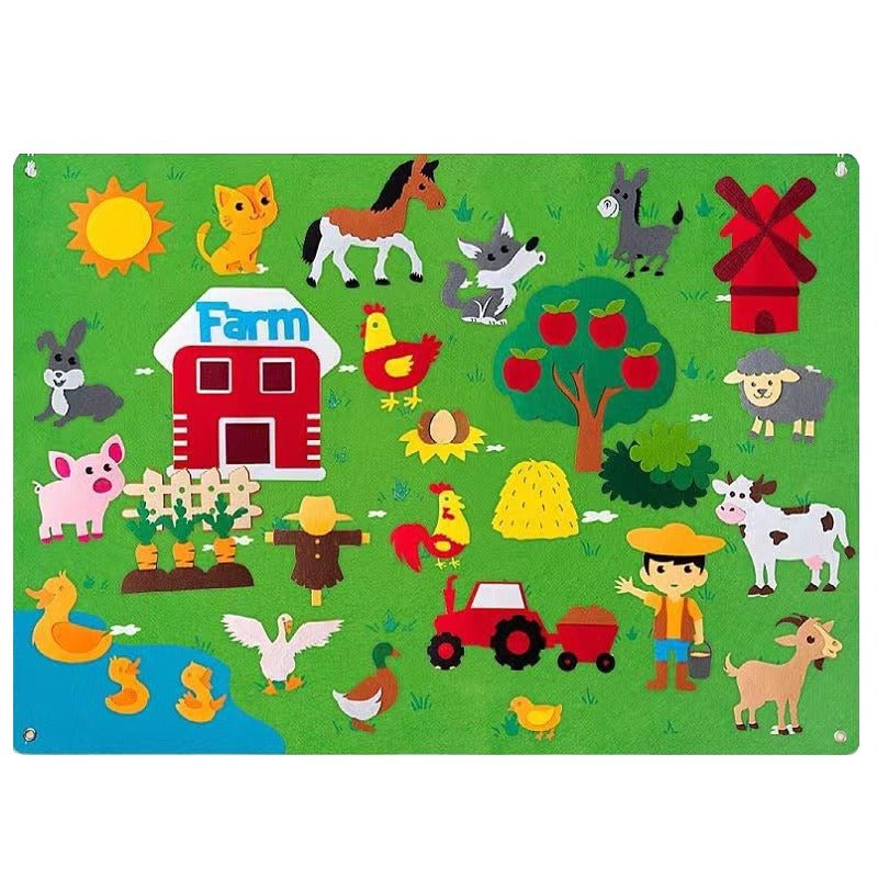 Imagifelt Playboard – Interactive Felt Board for Kids – Imagination, Motor Skills & Learning Fun