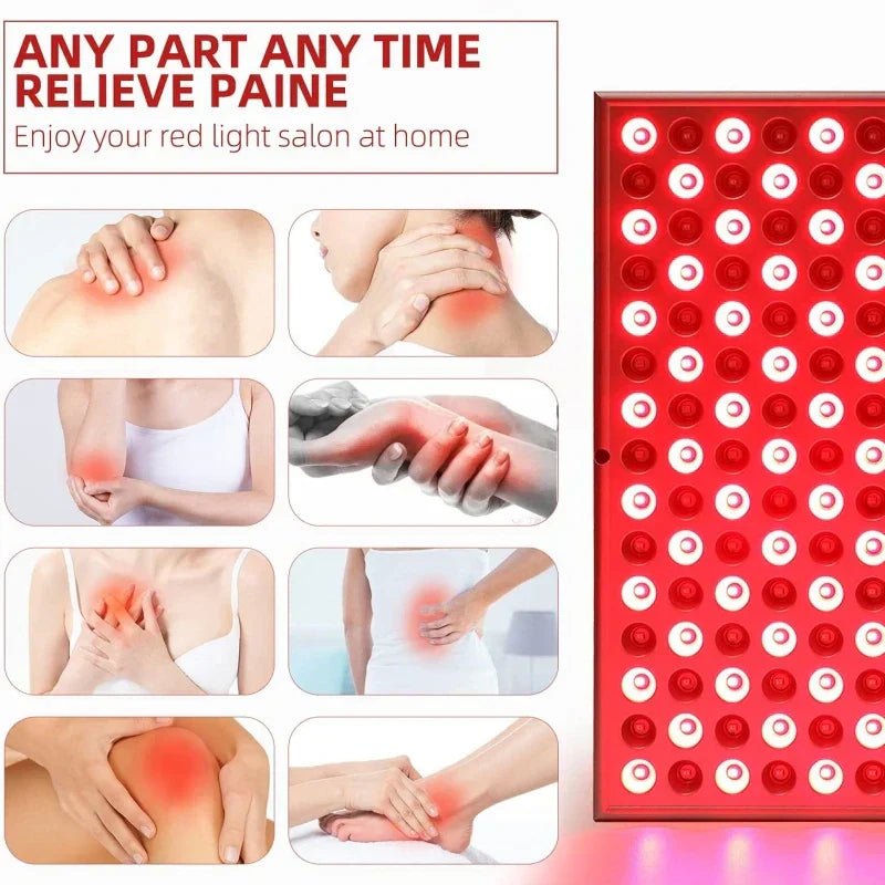  Light therapy lamp - infrared panel with 225 LEDs for skin rejuvenation and pain relief-6