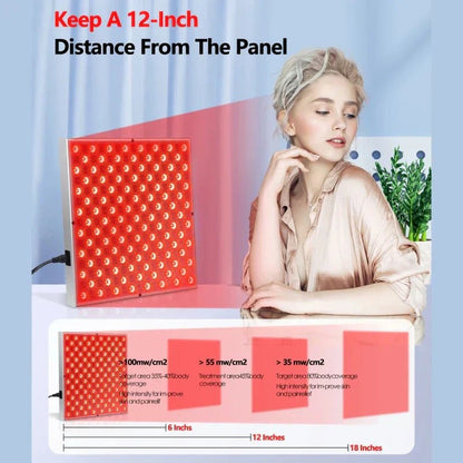  Light therapy lamp - infrared panel with 225 LEDs for skin rejuvenation and pain relief-5