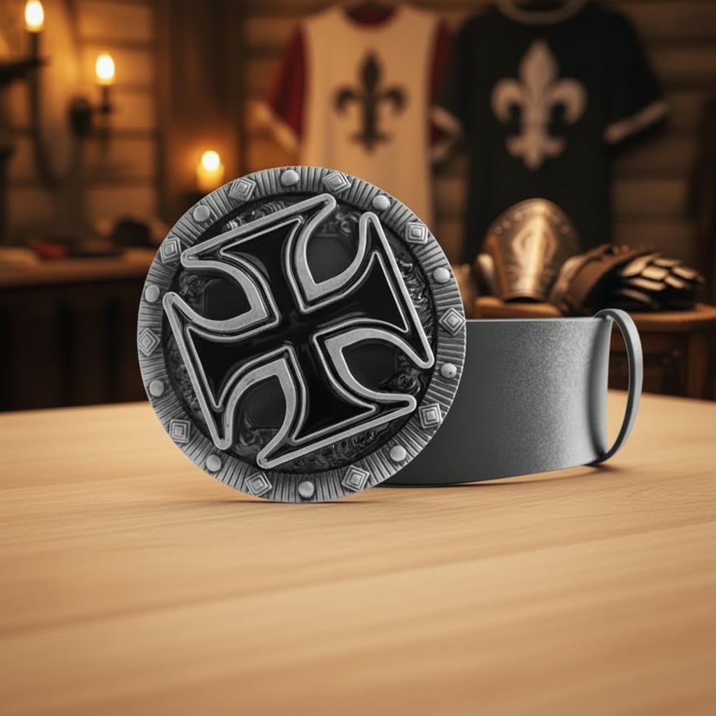 Authentic Templar Knight Belt - Medieval Leather Accessory for Costumes 0