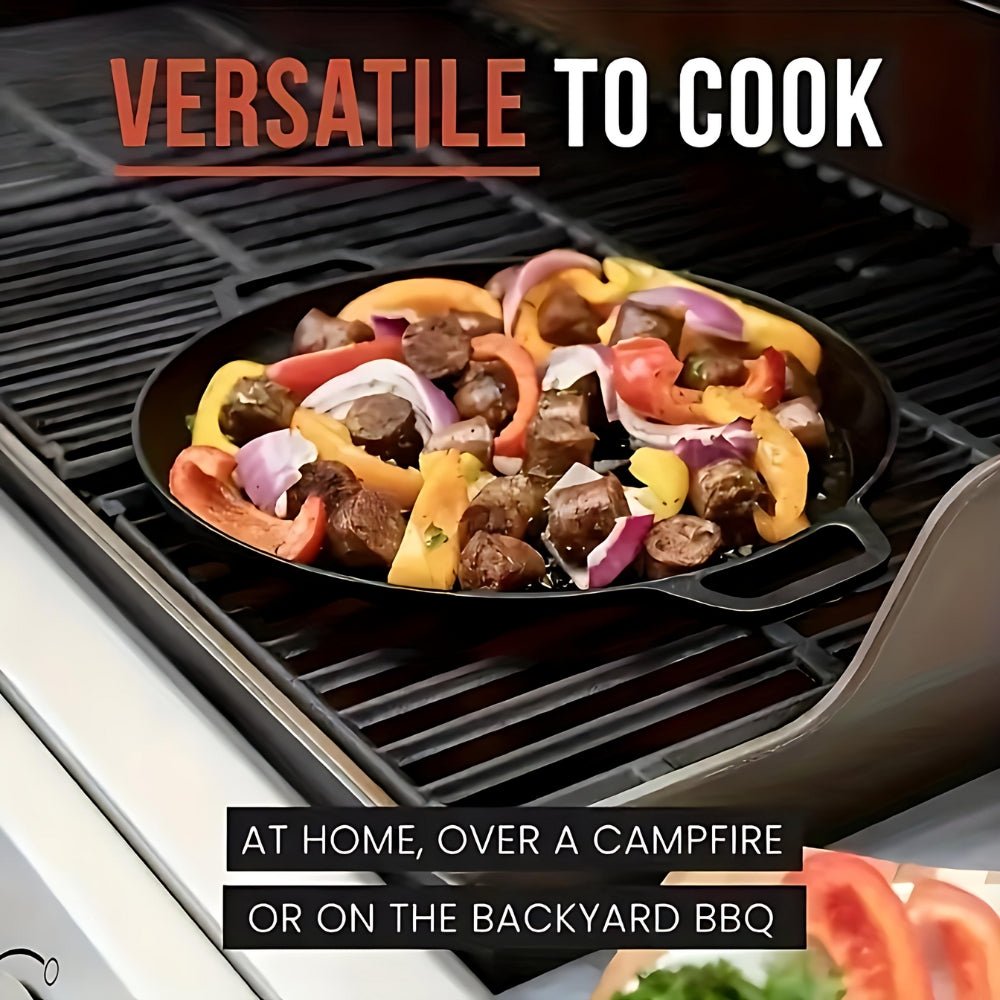 IRONFLAT – Non-Stick Cast Iron Griddle Skillet Pan with Dual Handles 4