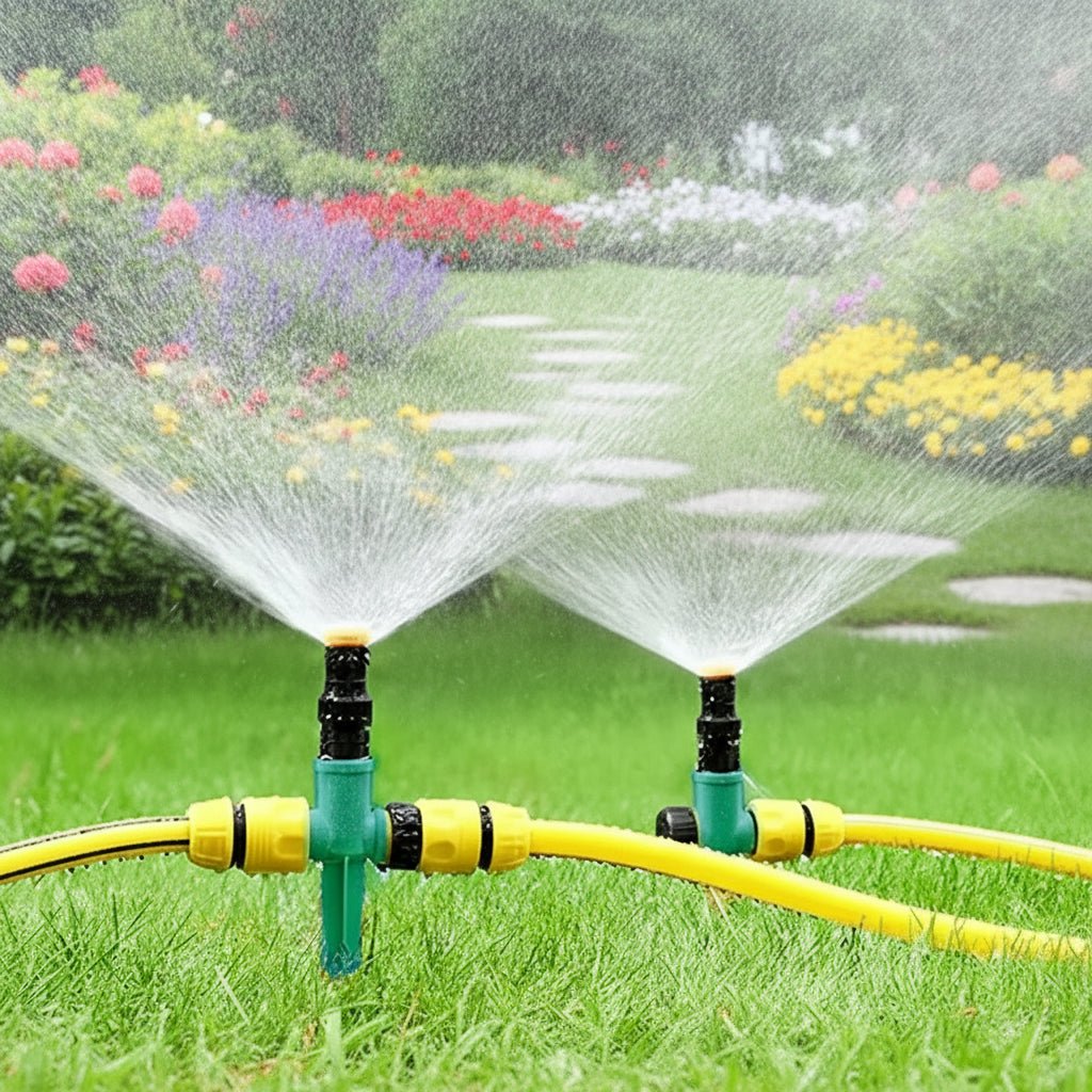 AQUAROUND – Hassle-Free 360° Rotating Sprinkler for Gardens and Lawns 0