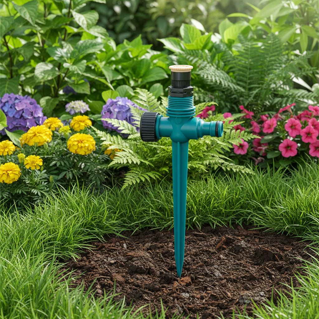 AQUAROUND – Hassle-Free 360° Rotating Sprinkler for Gardens and Lawns 2