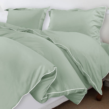ITALIANEVE – 500 TC katoenen beddengoedset met dekbedovertrek en kussenslopen