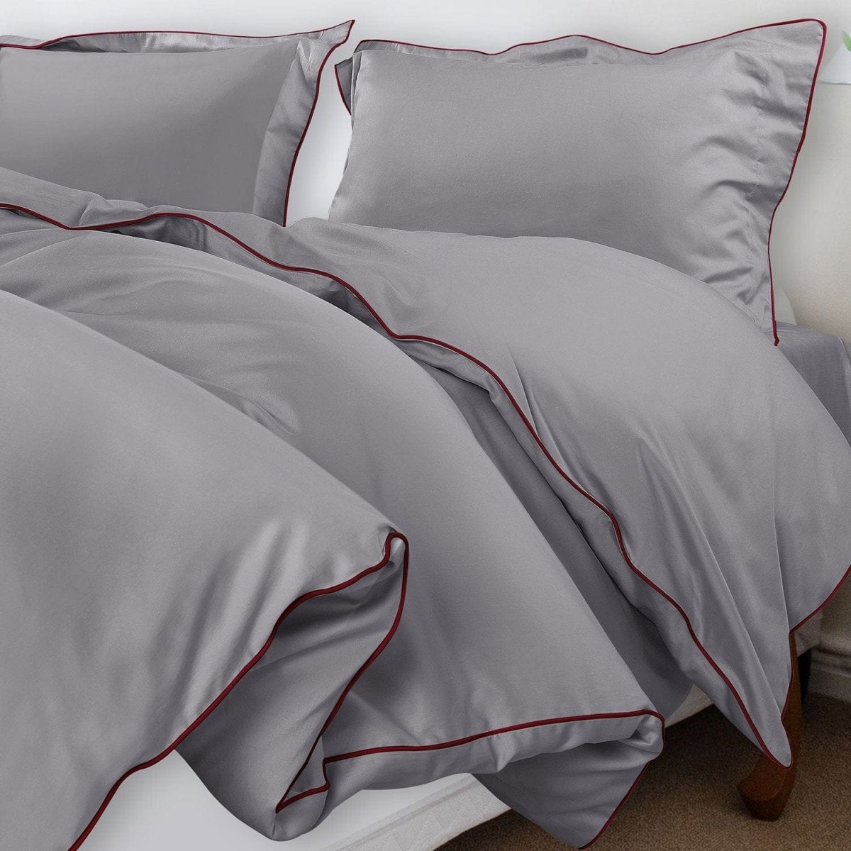 ITALIANEVE – 500 TC katoenen beddengoedset met dekbedovertrek en kussenslopen