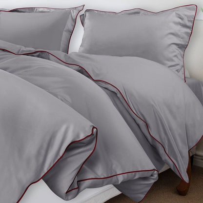 ITALIANEVE – 500 TC katoenen beddengoedset met dekbedovertrek en kussenslopen