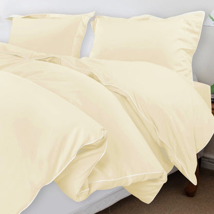 ITALIANEVE – 500 TC katoenen beddengoedset met dekbedovertrek en kussenslopen
