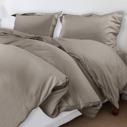 ITALIANEVE – 500 TC katoenen beddengoedset met dekbedovertrek en kussenslopen