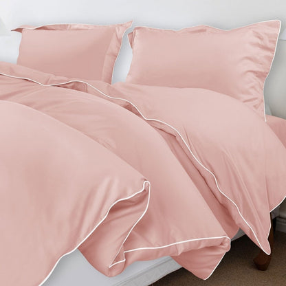 ITALIANEVE – 500 TC katoenen beddengoedset met dekbedovertrek en kussenslopen