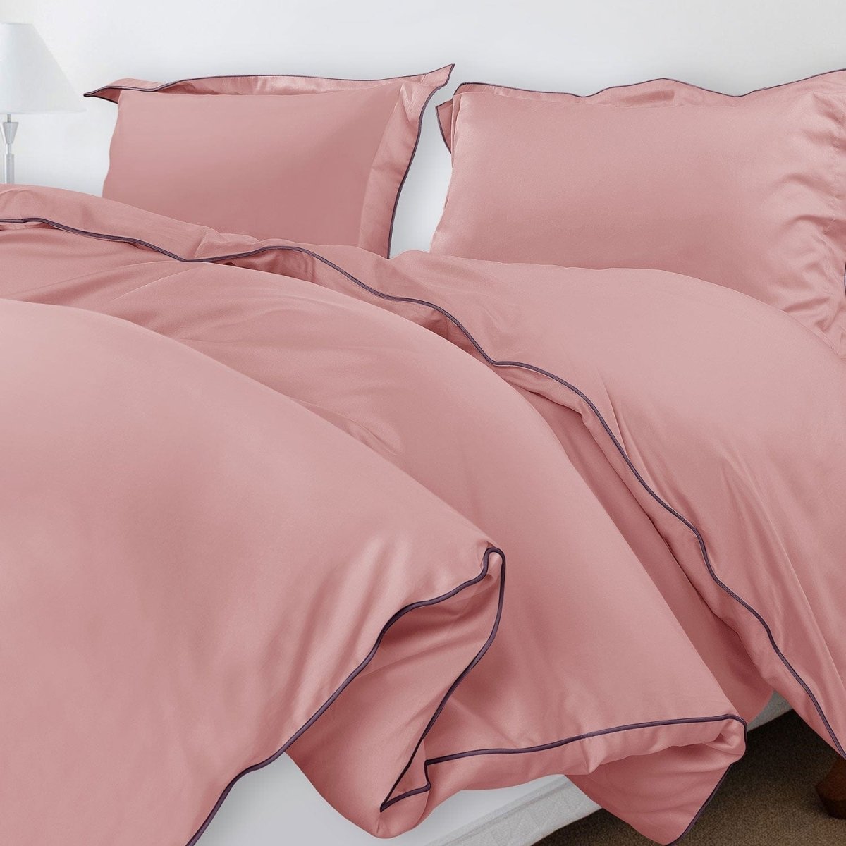 ITALIANEVE – 500 TC katoenen beddengoedset met dekbedovertrek en kussenslopen