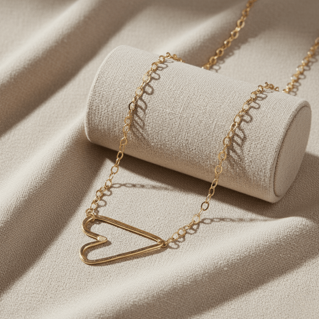 Itty Bitty Hart Gouden Ketting - Waterdichte, Hypoallergene Hanger Sieraden