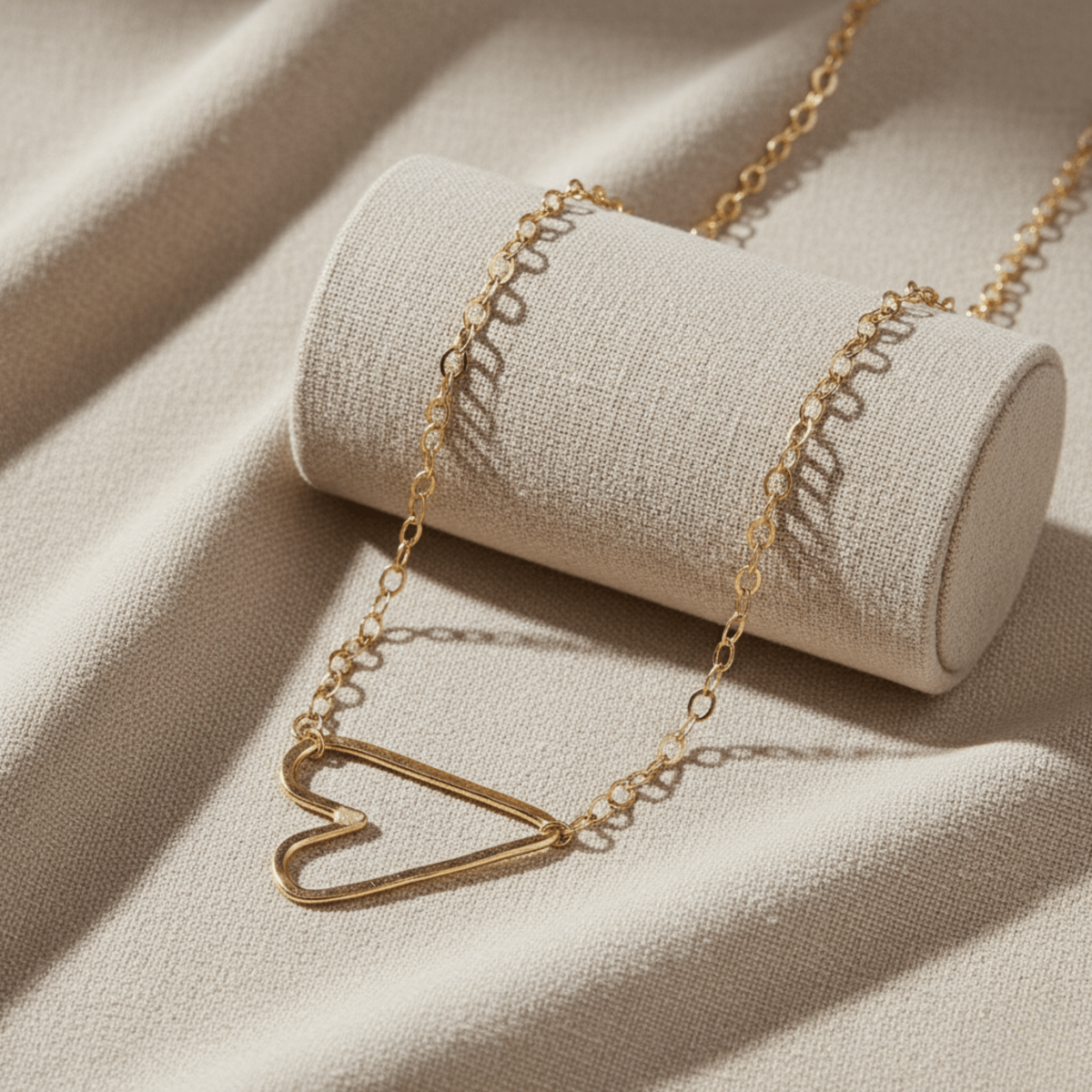 Collar de corazón diminuto de oro - Joyería con colgante impermeable e hipoalergénica