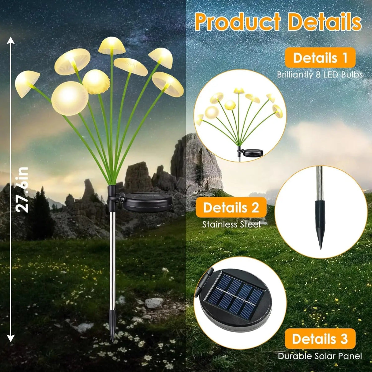 JELLYGLOW – Solar Jellyfish Mushroom Garden Light