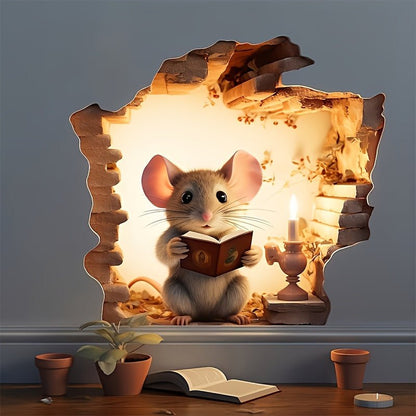 DecoraMice 3D Cartoon Wandaufkleber | Niedliche Maus Wandtattoos für Kinderzimmer und Wohnkultur