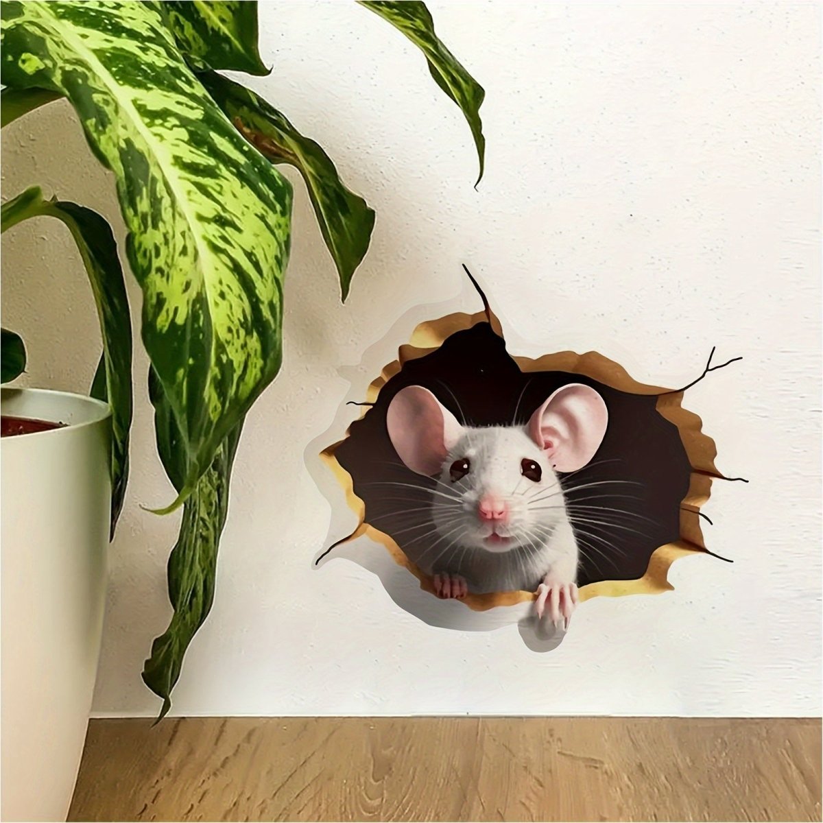 DecoraMice 3D Cartoon Wandaufkleber | Niedliche Maus Wandtattoos für Kinderzimmer und Wohnkultur