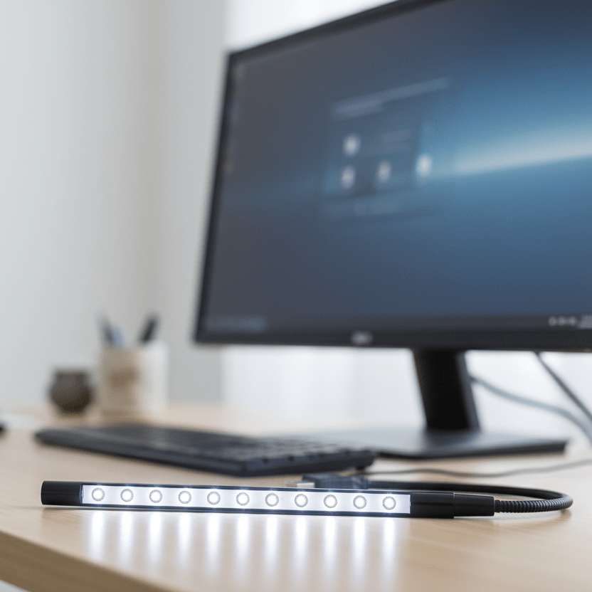 KEYBRITE – Portable USB LED Keyboard Lamp for Comfortable Night Typing 0