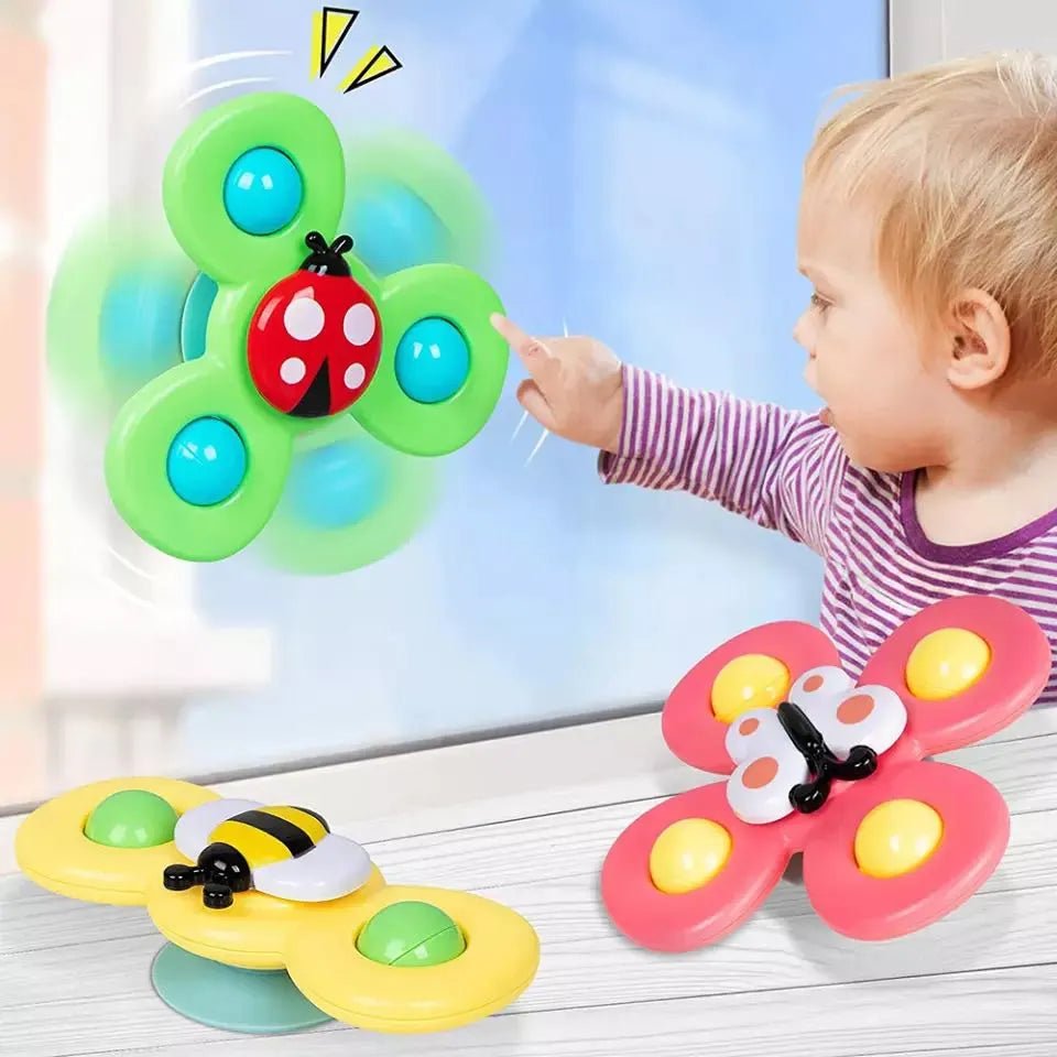 Colorful Insect Fidget Spinner - Educational Bath Toy for Kids, Safe ABS 1