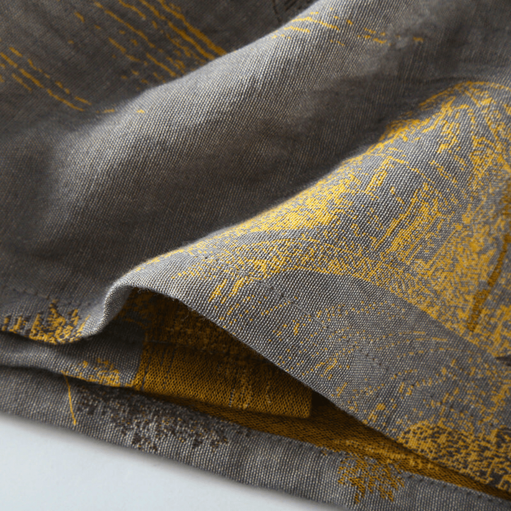 Kimono Baumwoll-Gaze-Bademantel – Retro Unisex Design