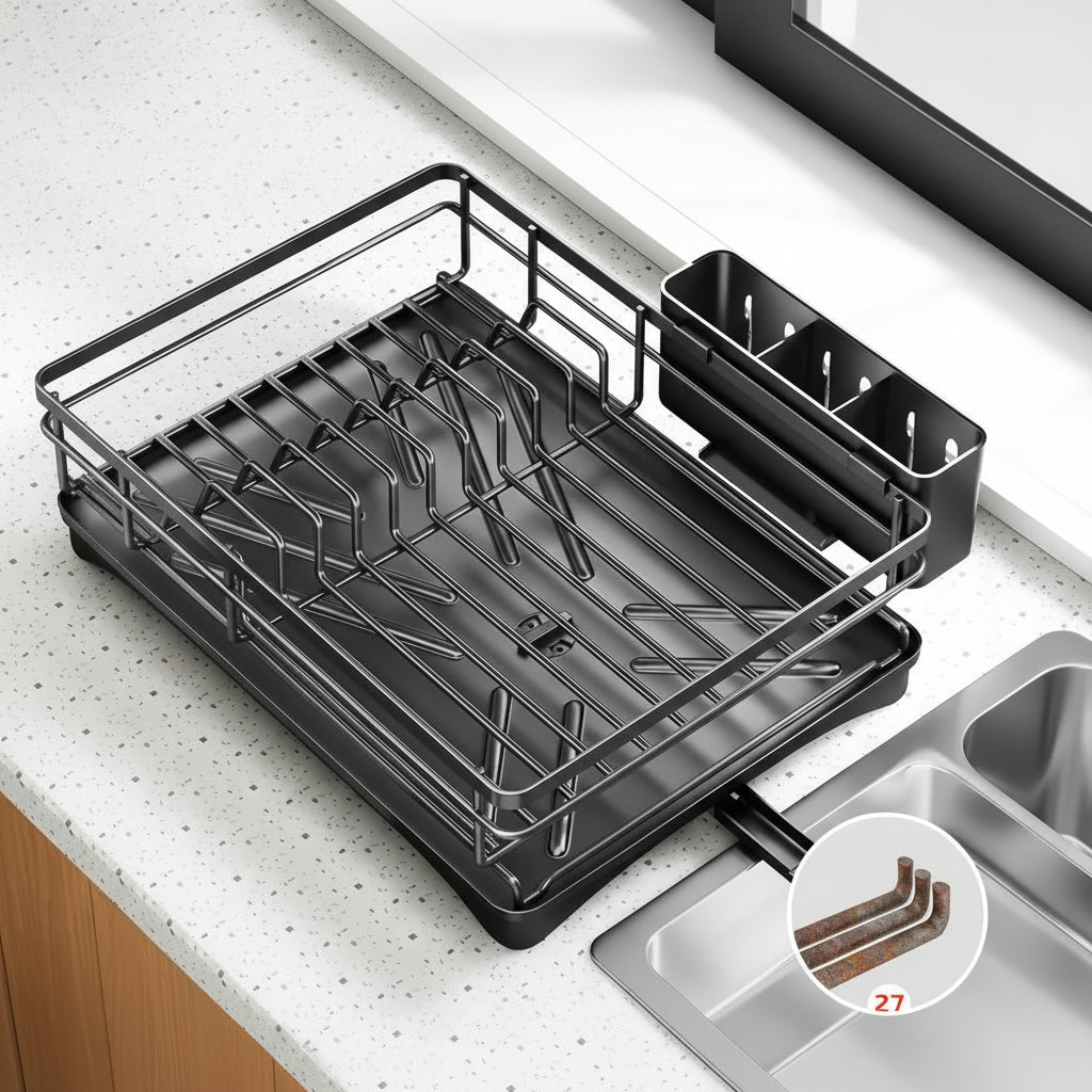 KITCHDRY – Large Dish Drainer with Drainboard