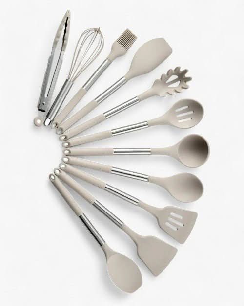 Nordeka - 11-Piece Silicone Utensil Set with Holder, Heat Resistant & Non-Stick Safe 4