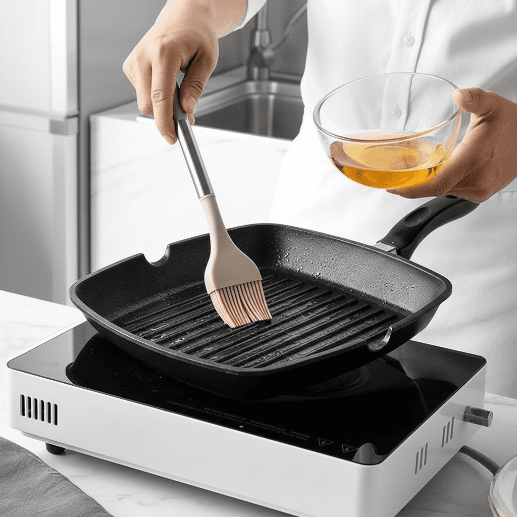 KITCHENORA – Set Completo di Utensili con Teste in Silicone e Manici in Stile Legno