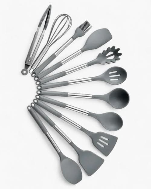 Nordeka - 11-Piece Silicone Utensil Set with Holder, Heat Resistant & Non-Stick Safe 0