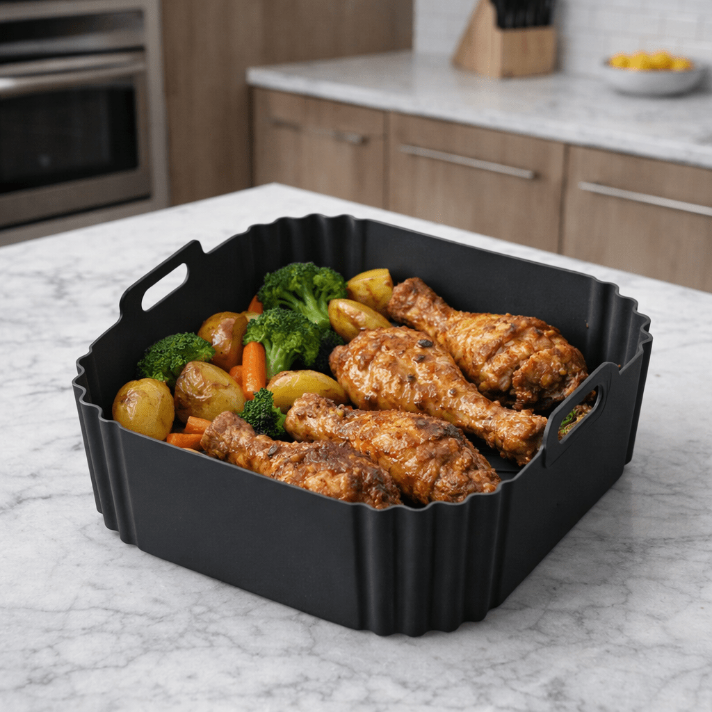 KITCHLUX – Rivestimenti in silicone per friggitrice ad aria per una cottura pulita e antiaderente