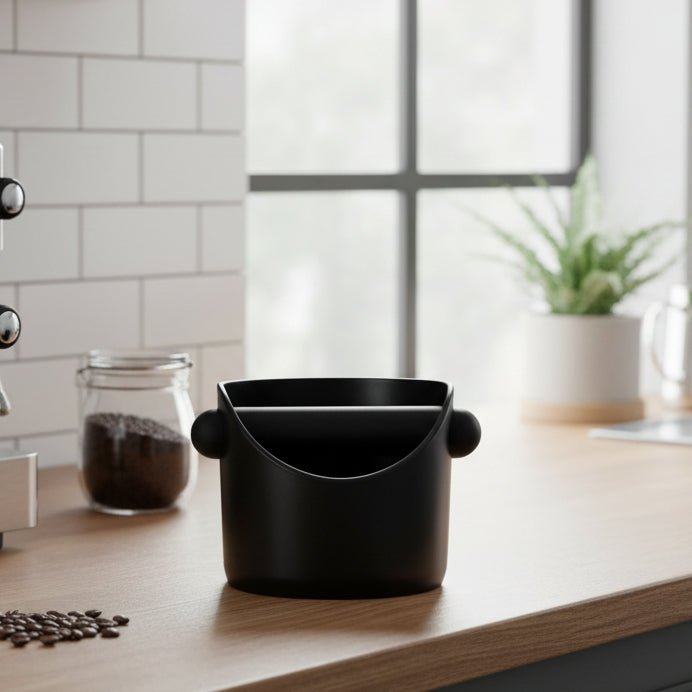KNOCKPRO – Compact Coffee Knock Box with Non-Slip Base for Easy Grounds Disposal 0