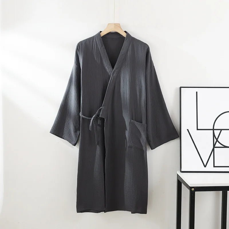 Komfera Premium Katoenen Lounge Kimono | Ademend uniseks badjas voor ontspanning en thuis spa