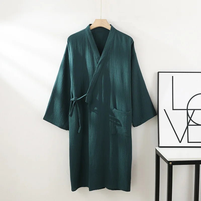 Komfera Premium Katoenen Lounge Kimono | Ademend uniseks badjas voor ontspanning en thuis spa