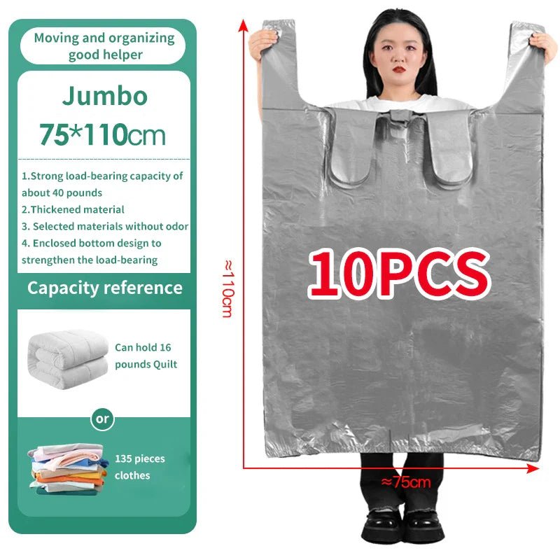 Large Capacity Storage Bags – Durable HDPE Protection for Clothing, Toys, and Linen