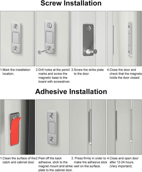 Latchut - magnetic door catcher for quiet closure without drilling 4