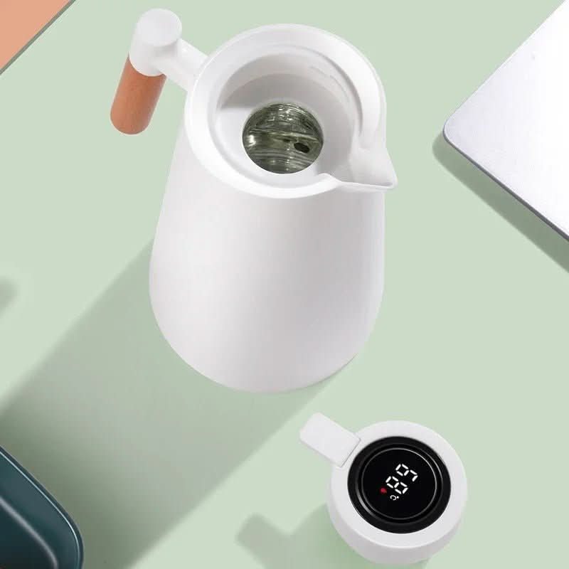 Lattea - Thermal Jug with Temperature Display, Leak-Proof & Wooden Handle 8