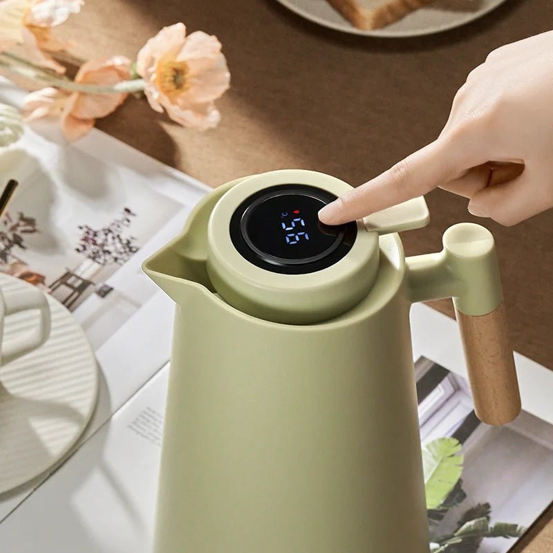 Lattea - Thermal Jug with Temperature Display, Leak-Proof & Wooden Handle 2