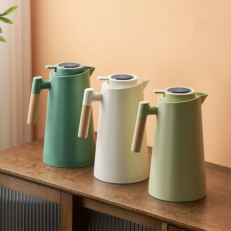 Lattea - Thermal Jug with Temperature Display, Leak-Proof & Wooden Handle 3
